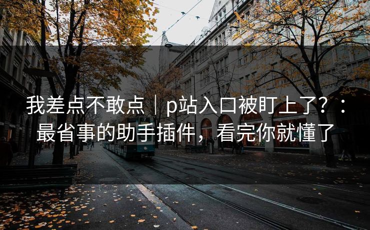 我差点不敢点｜p站入口被盯上了？：最省事的助手插件，看完你就懂了