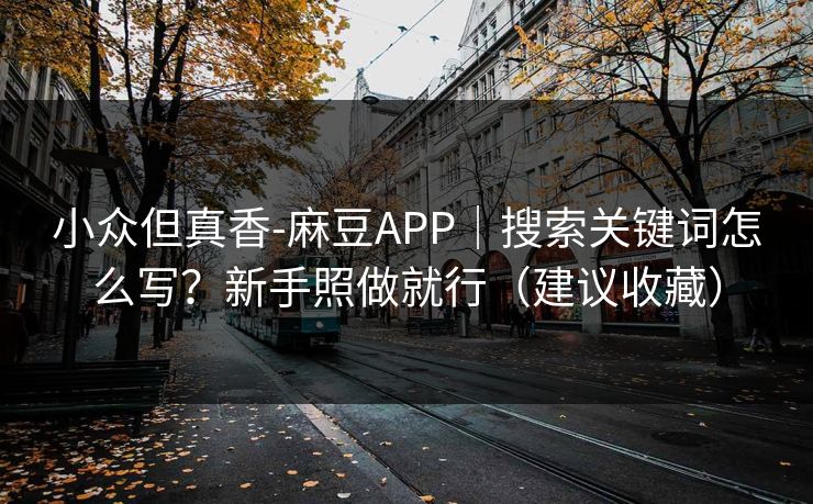 小众但真香-麻豆APP｜搜索关键词怎么写？新手照做就行（建议收藏）