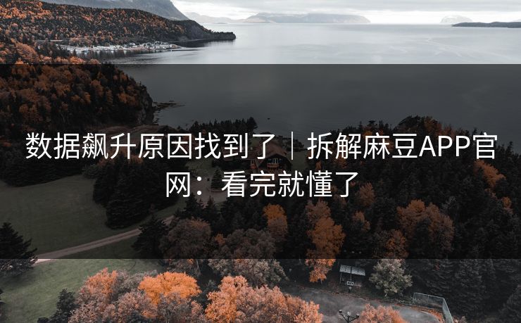 数据飙升原因找到了|拆解麻豆APP官网:看完就懂了 数据飙升原因找到了|拆解麻豆APP官网:看完就懂了